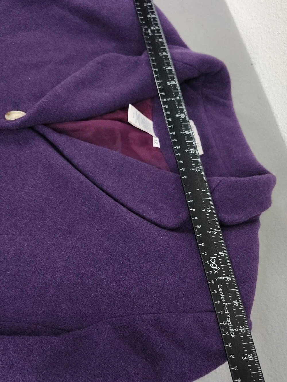 Vintage Elements Purple Wool Coat Exclusively Spiegel size 12